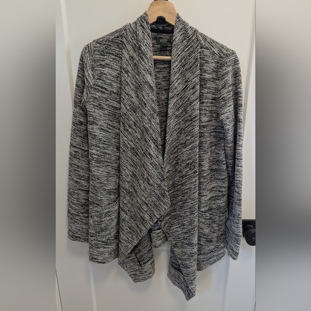 2/$20 Roots Marled Open-Front Cardigan - Picture 2 of 8